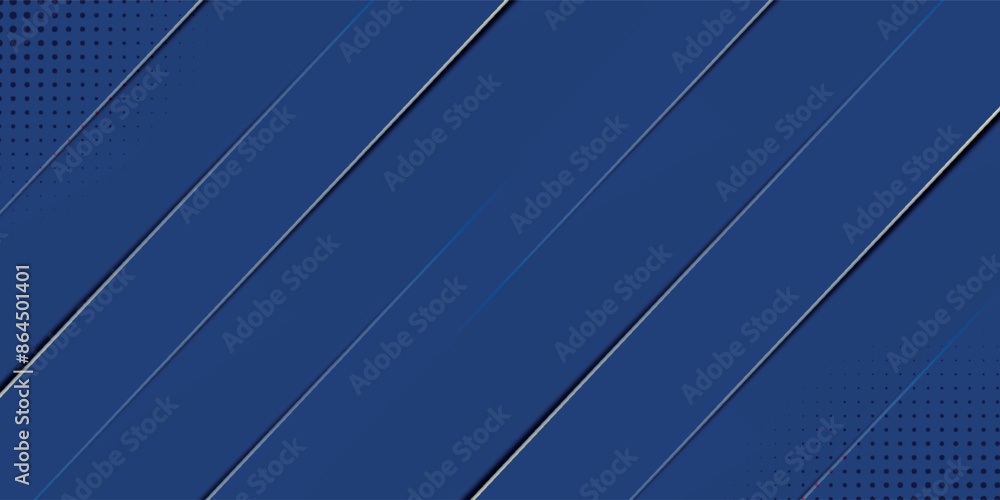 Poster modern abstract blue background with diagonal line. simple graphic design element. futuristic concep