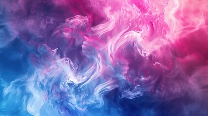 Obraz premium Ethereal abstract dreamscape swirling blue, pink, and purple gradients in a mesmerizing composition