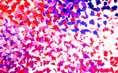 Light Blue, Red vector template with chaotic shapes.