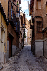 Obraz premium Calles de la ciudad patrimonio de la humanidad de Toledo, España