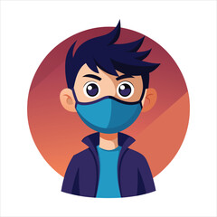 Attitude Boy  vector on mask