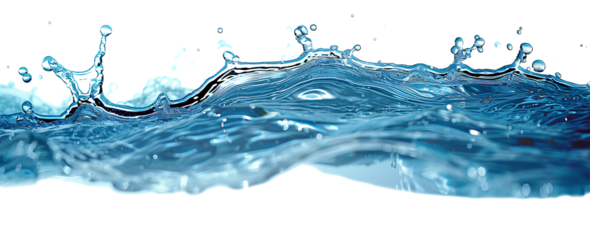 Blue water splashing on a backdrop.
