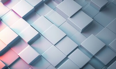 Fototapeta premium 3d rhombus illustration render. Clean and modern abstract background for business template.