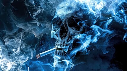 graphic various available options many taken smoke amount large A abstract black fire light white shape cigarette smoking burning curve blue wave art burn flames design smooth pattern skull.