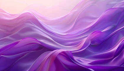 Obraz premium Abstract Purple Waves Creating Mesmerizing Visual Experience with Flowing Textures, Captivating Design, Background with Copy Space