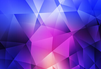 Light Blue, Red vector polygonal background.