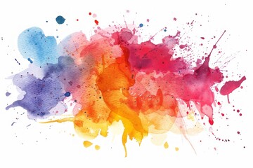 Obraz premium Watercolor splash background, color, paint, splatter