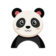 panda bear vector with a smile