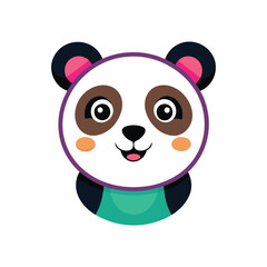 Fototapeta premium panda bear vector with a smile