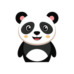 panda bear vector with a smile