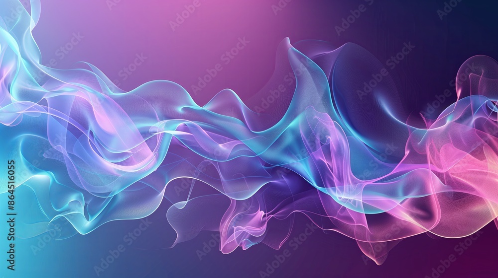 Poster a futuristic digital wave design with glowing blue particles, ideal for technology themed background