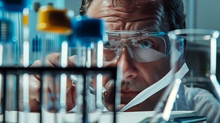 A scientist meticulously sets up a corrosion resistance test, diligently recording observations in a notebook.
