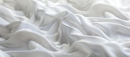 Obraz premium Abstract background of white fabric texture with gentle waves.