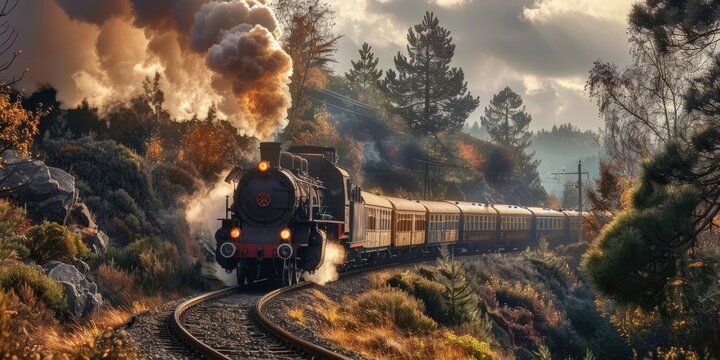  A steam train chugging through picture 