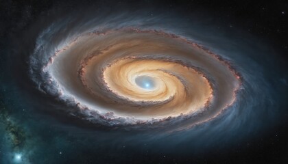 A cosmic whirlpool: a glimpse into the heart of a distant galaxy