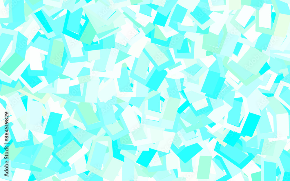 Poster light green vector background with set of hexagons.