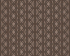 Seamless brown art deco pattern vector