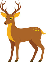 Obraz premium Deer Silhouette Vector Illustration – High-Quality Wildlife EPS Design for Logos, Prints & Outdoor Themes