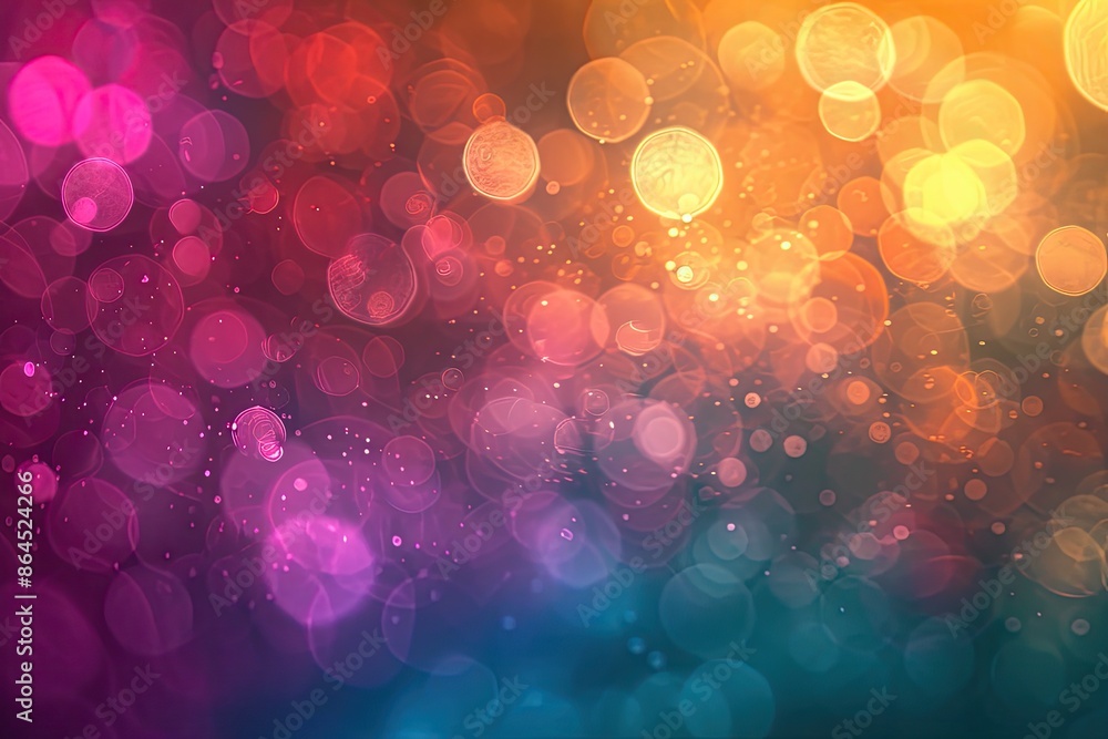 Aufkleber a colorful background with a blurry effect, bokeh-infused glassmorphism background