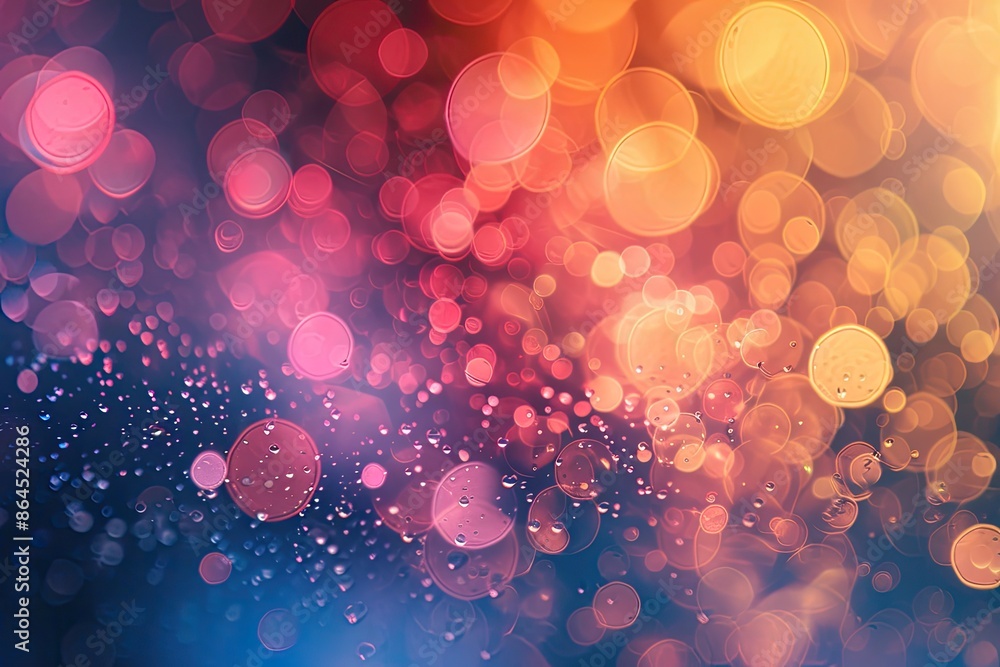 Aufkleber a colorful background with a blurry effect, bokeh-infused glassmorphism background