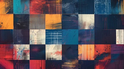 Textured Grid Design with a Retro Twist