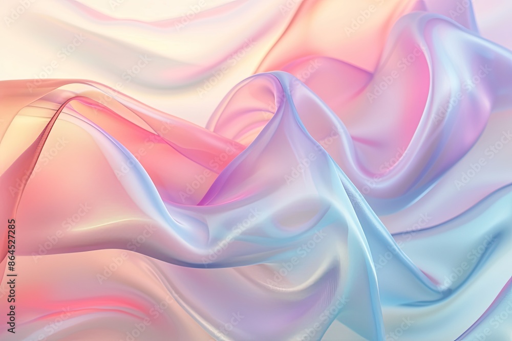 Poster a blue and pink abstract background with a swirl, glassmorphism background with pastel gradient unde