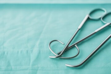 Fototapeta premium A closeup of obstetrics and gynecology instruments, ideal for a healthcare banner with space for copy