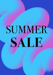 Summer sale banner. Marketing, social media. 