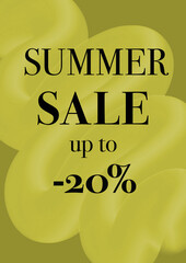 Summer sale, marketing, social media banner. 