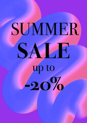 Summer sale, marketing, social media banner. 