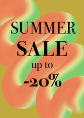 Summer sale, marketing, social media banner. 