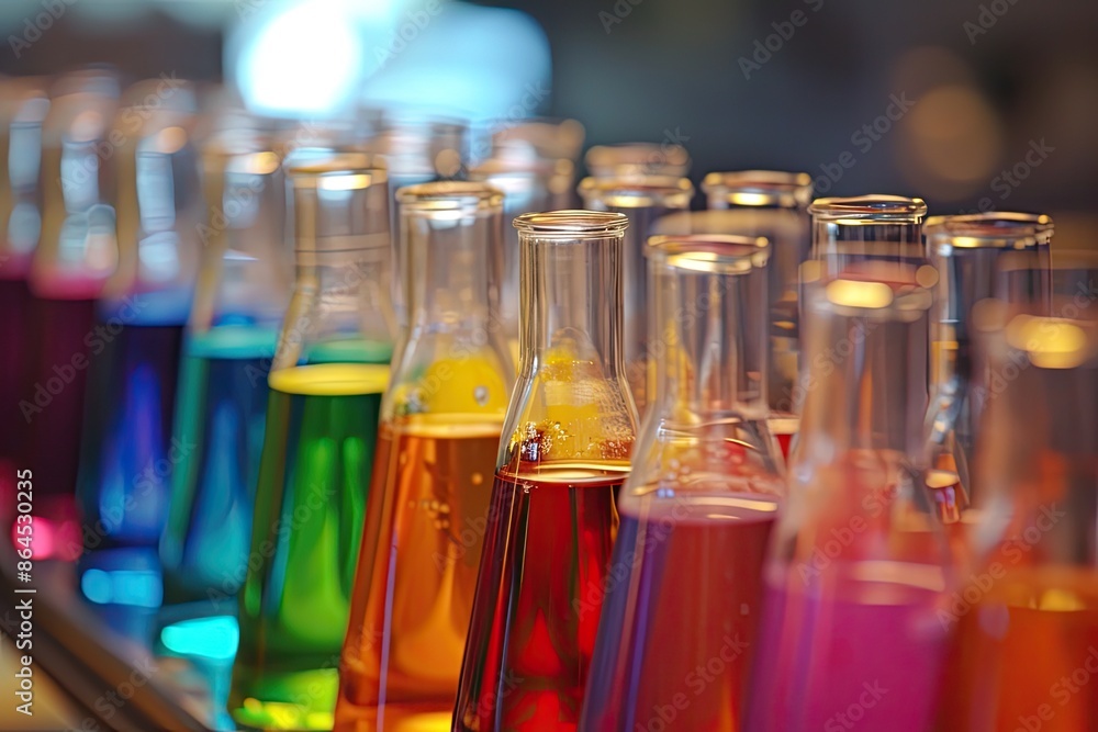 Aufkleber a man in a lab coat is looking at a microscope, study the principles of spectroscopy