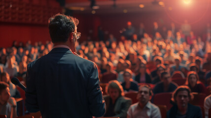 Insights from a Business Seminar Seminar Speakers and Busy Crowds Business Seminars in Bright Places Engaging Business Speakers in a Casual Business