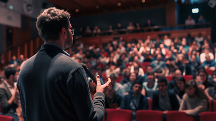 Insights from a Business Seminar Seminar Speakers and Busy Crowds Business Seminars in Bright Places Engaging Business Speakers in a Casual Business