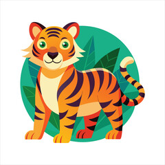 Cartoon tiger vector