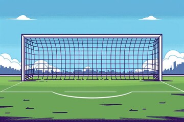 Fototapeta premium A detailed representation of a direct free kick setup, perfect for a banner with ample copy space