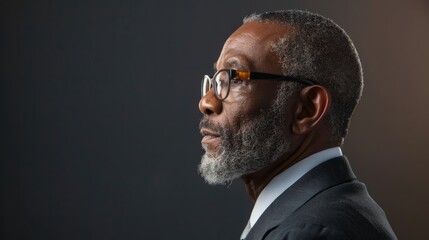 Obraz premium portrait of 50 year black man wearing a suit