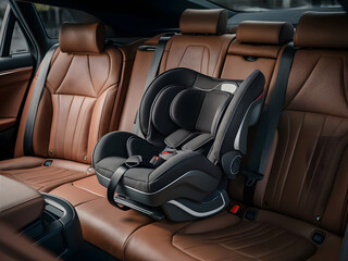 Obraz premium Asiento de seguridad para bebé en el automóvil