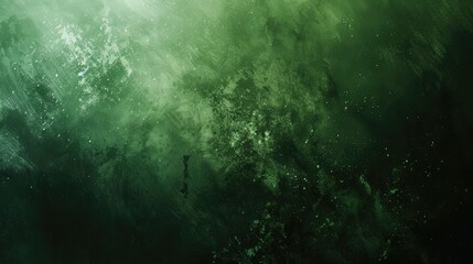 Fototapeta premium Green background grainy gradient abstract dark light noise texture effect poster banner cover design