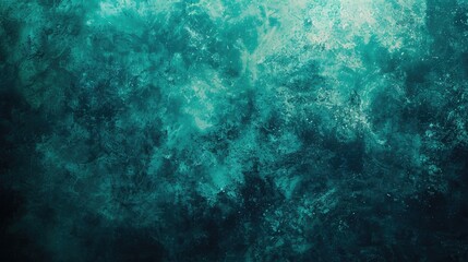 Obraz premium Teal green blue grainy color gradient background glowing noise texture cover header poster design