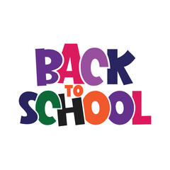 Back to School slogan calligraphic font and decorated. Text written with elegant script isolated on background. Vector illustration.