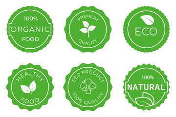 eco product badges set