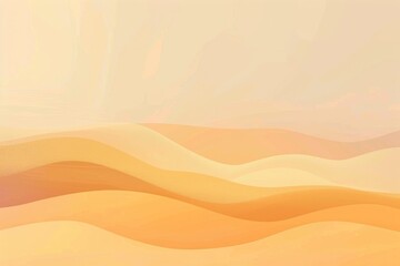 Abstract background with soft waves in light orange and beige colors