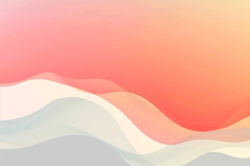 Fototapeta premium Abstract peach and grey gradient background with wavy lines