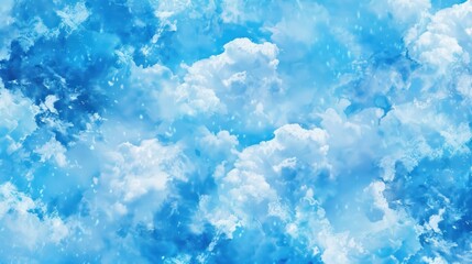 Obraz premium Blue sky filled with clouds landscape background