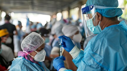 Public health officers are organizing a city-wide vaccination drive to ensure community immunity.
