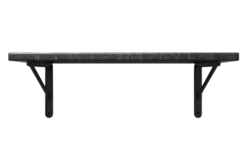 Black Metal Wall Shelf With Minimalist Design