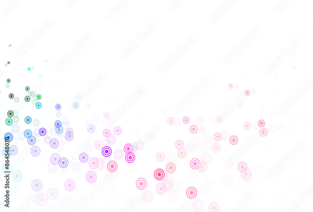Poster light multicolor vector backdrop with dots.