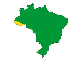 Acre state location within Brazil