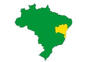 Bahia state location within Brazil